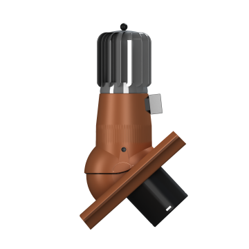 Produkt - Kominek wentylacyjny obrotowy z odpływem kondensatu Turbo Tile EVO Ø150/H492 – HYBRYDA